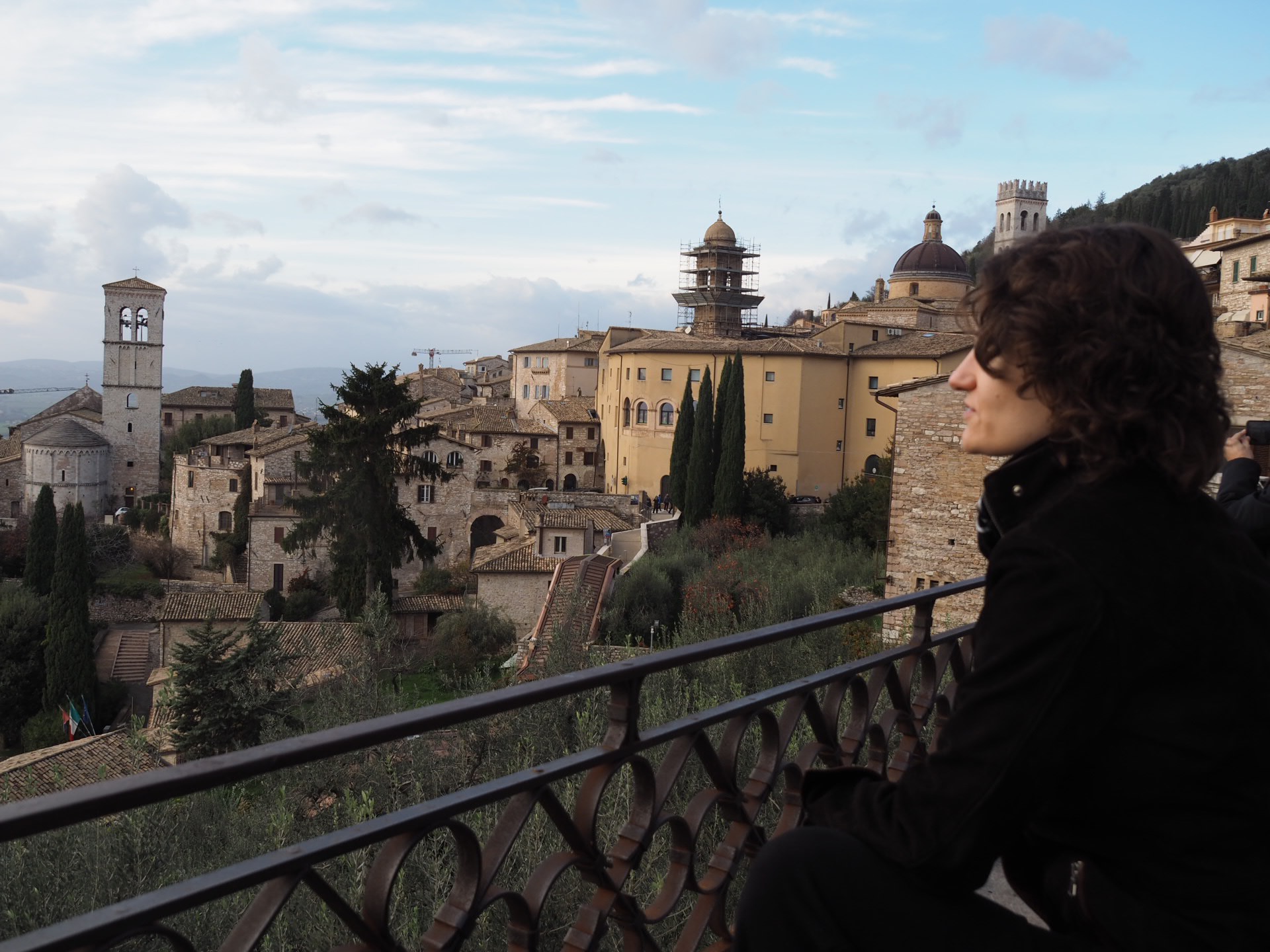 Looking out over a European city